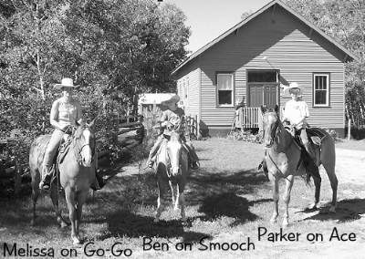 Saddle Shop and Family on horses