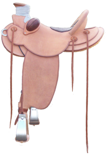 Rough Out Elephant Seat Saddle - Handmade saddles by Sandhills Saddlery